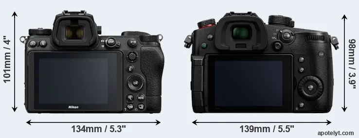 Comparison Z6 II or GH5 II rear