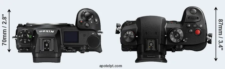 Compare Z6 II versus GH5 II top