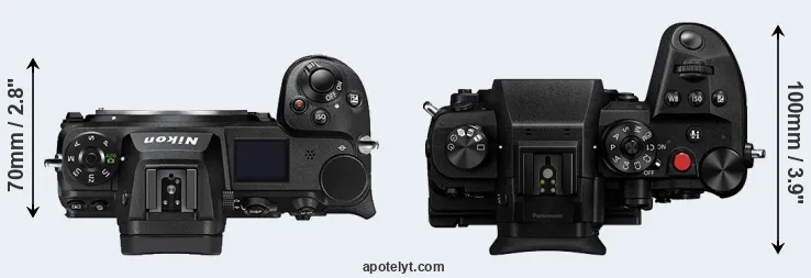 Compare Z6 II versus GH6 top