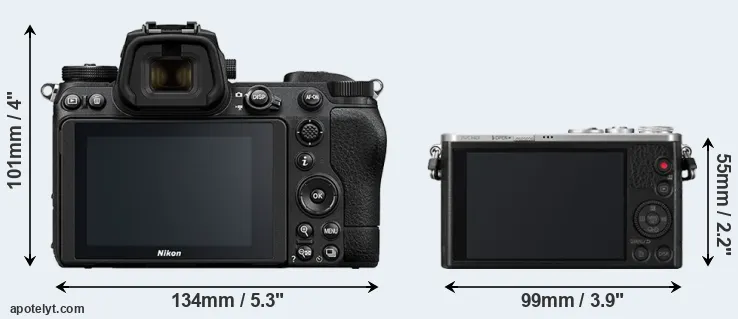 Comparison Z6 II or GM1 rear