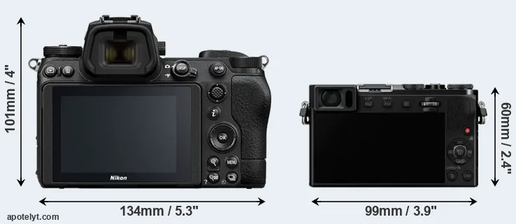 Comparison Z6 II or GM5 rear