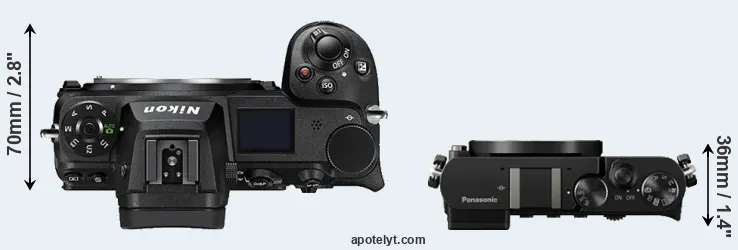 Compare Z6 II versus GM5 top
