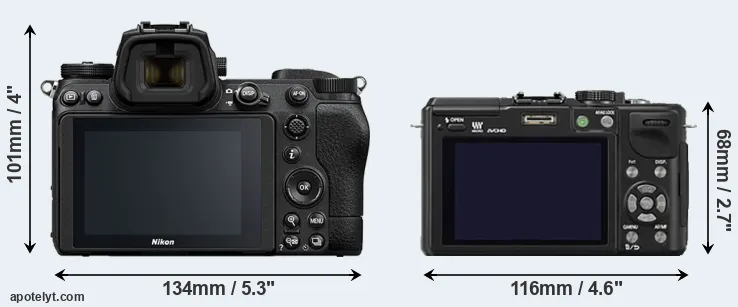 Comparison Z6 II or GX1 rear