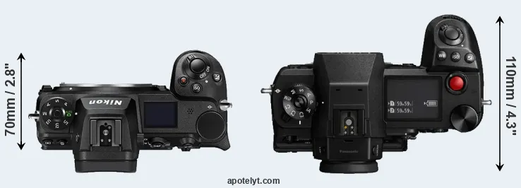 Compare Z6 II versus S1H top