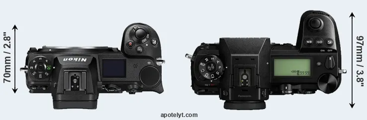 Compare Z6 II versus S1R top
