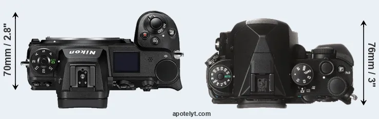 Compare Z6 II versus KP top