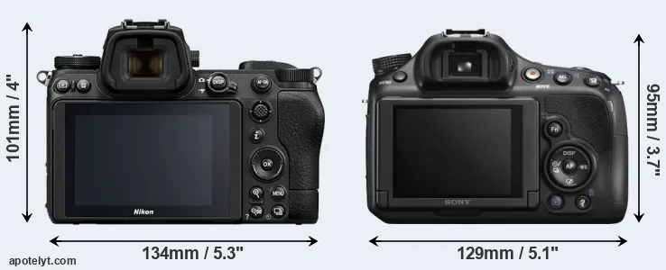 Comparison Z6 II or A58 rear