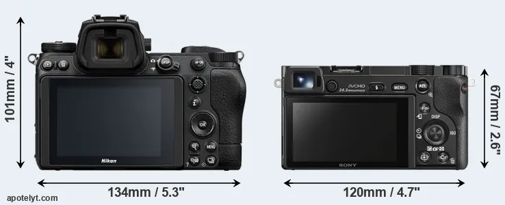 Comparison Z6 II or A6000 rear