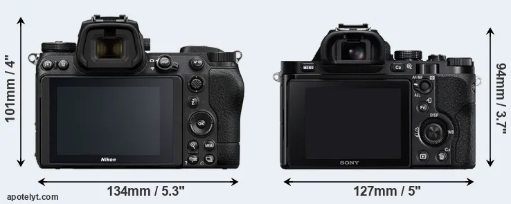 Comparison Z6 II or A7R rear