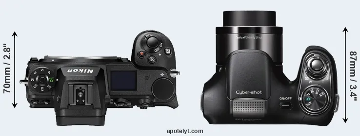 Compare Z6 II versus H200 top