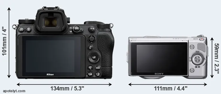 Comparison Z6 II or NEX-5 rear