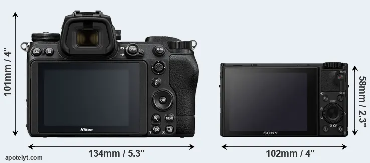 Comparison Z6 II or RX100 IV rear