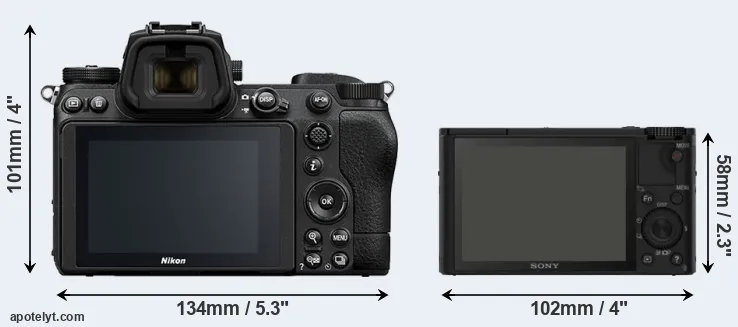 Comparison Z6 II or RX100 rear