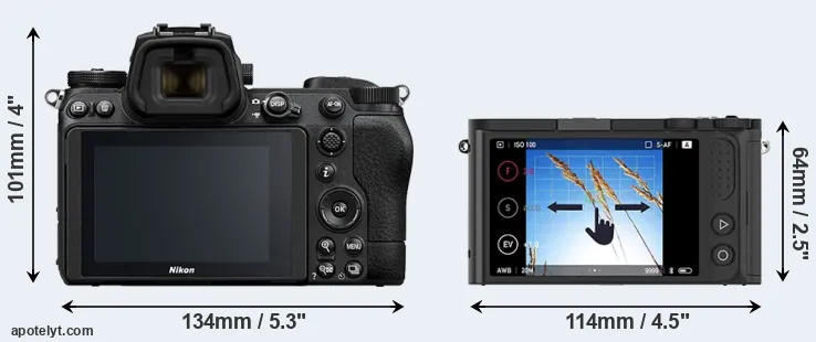 Comparison Z6 II or M1 rear
