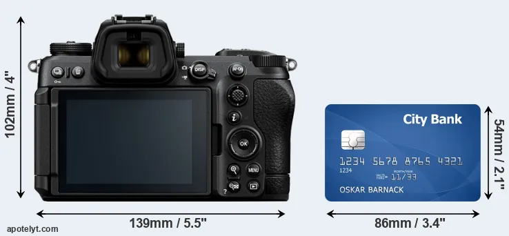 Z6 III and credit card rear side