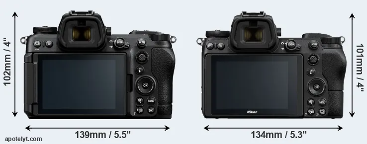Comparison Z6 III or Z7 rear