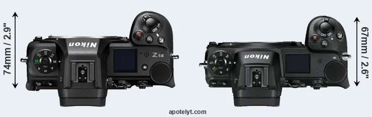 Compare Z6 III versus Z7 top