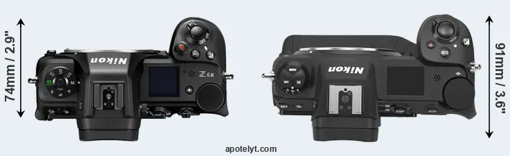 Compare Z6 III versus Z9 top