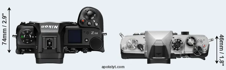 Compare Z6 III versus OM-3 top