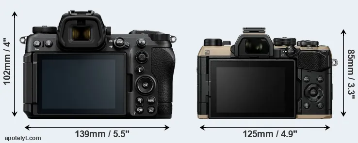 Comparison Z6 III or OM-5 II rear