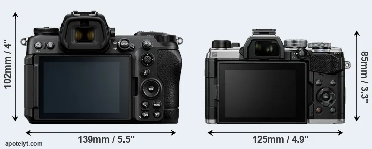 Comparison Z6 III or OM-5 rear