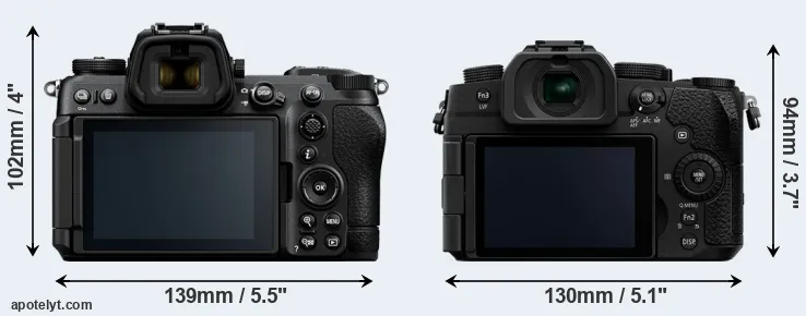 Comparison Z6 III or G97 rear