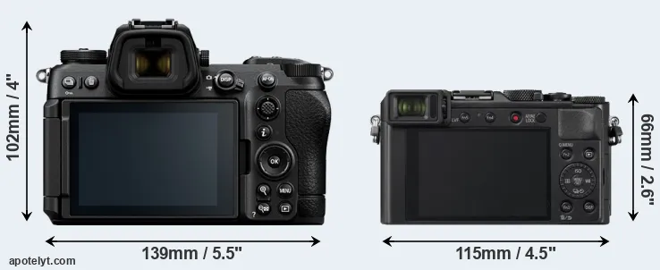 Comparison Z6 III or LX100 II rear