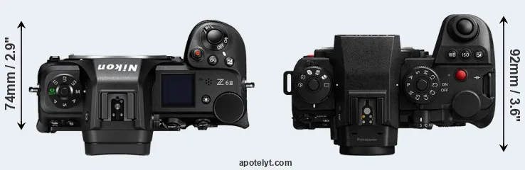 Compare Z6 III versus S1 II top