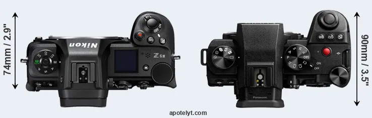 Compare Z6 III versus S5 II top