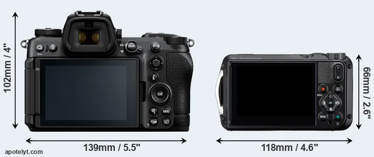 Comparison Z6 III or WG-8 rear