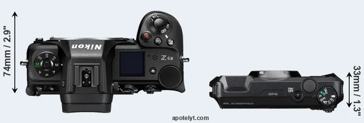 Compare Z6 III versus WG-8 top