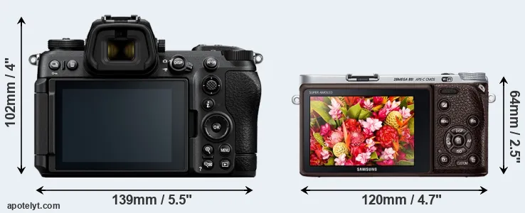 Comparison Z6 III or NX500 rear