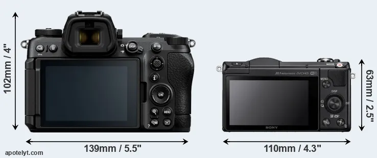 Comparison Z6 III or A5000 rear