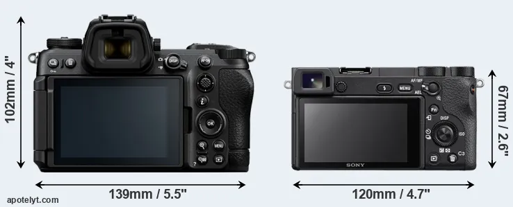 Comparison Z6 III or A6500 rear