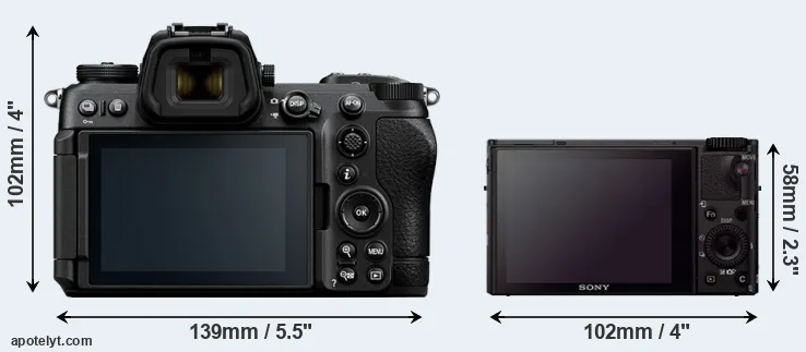 Comparison Z6 III or RX100 III rear