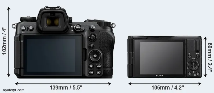 Comparison Z6 III or ZV-1 II rear
