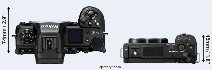 Compare Z6 III versus ZV-E10 top