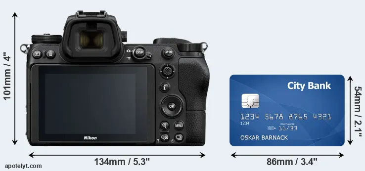 Z6 and credit card rear side