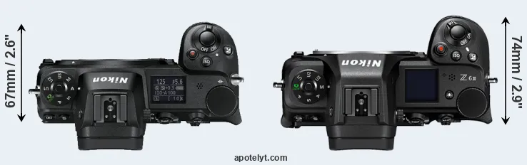 Compare Z6 versus Z6 III top