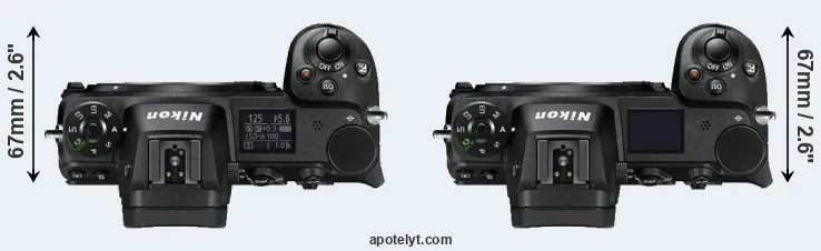Compare Z6 versus Z7 top