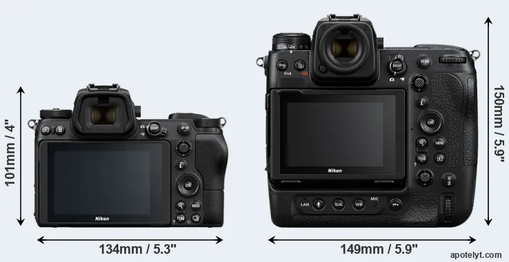 Comparison Z6 or Z9 rear