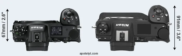 Compare Z6 versus Z9 top