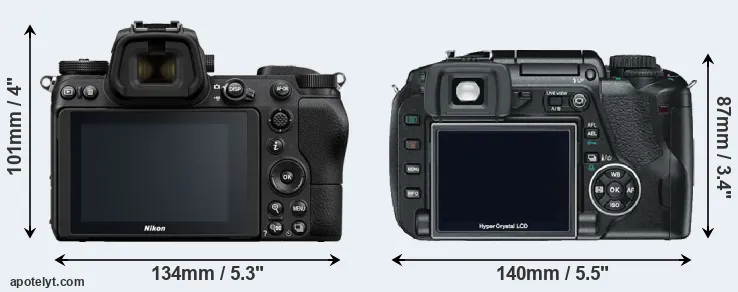 Comparison Z6 or E-330 rear