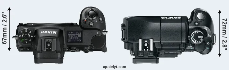 Compare Z6 versus E-330 top