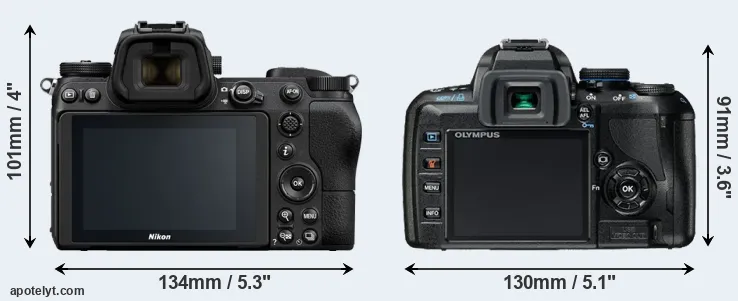 Comparison Z6 or E-420 rear