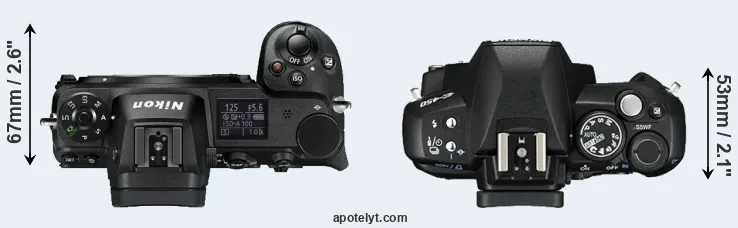 Compare Z6 versus E-450 top