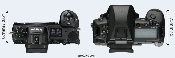 Compare Z6 versus E-5 top