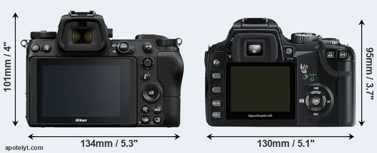 Comparison Z6 or E-500 rear