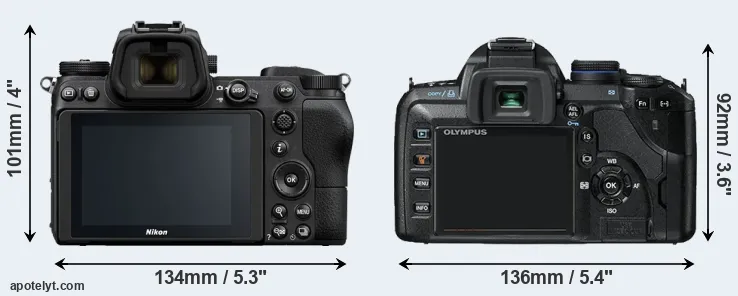 Comparison Z6 or E-520 rear