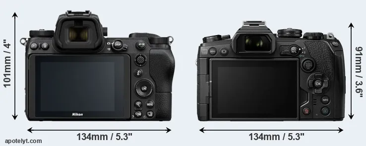 Comparison Z6 or E-M1 III rear
